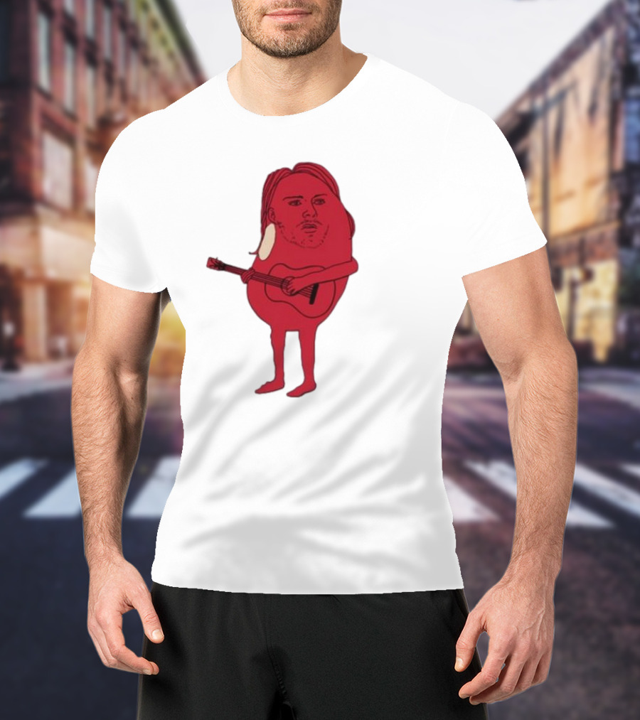 Penkmatters Kurt Cobain Red Character With Guitar T-Shirt