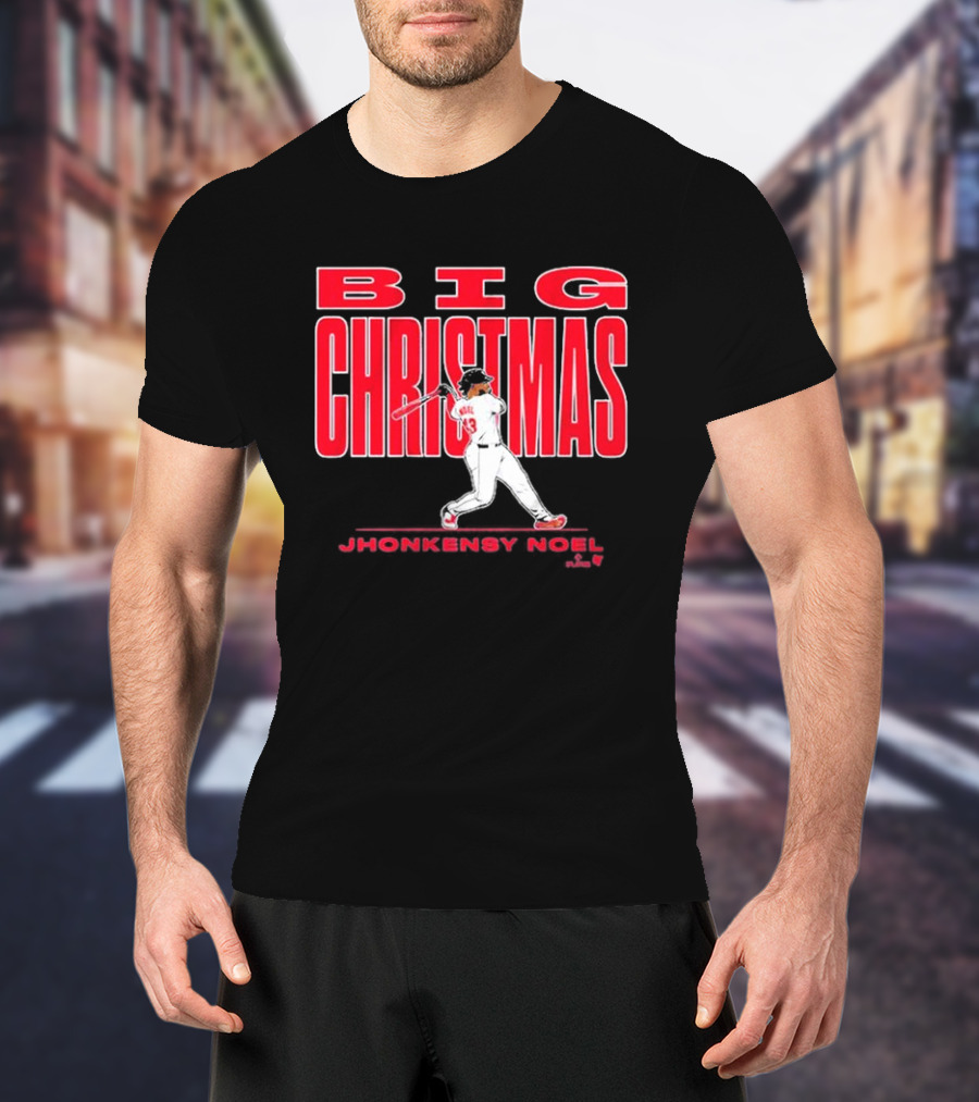 Jhonkensy Noel Big Christmas Baseball Player Swing T-Shirt