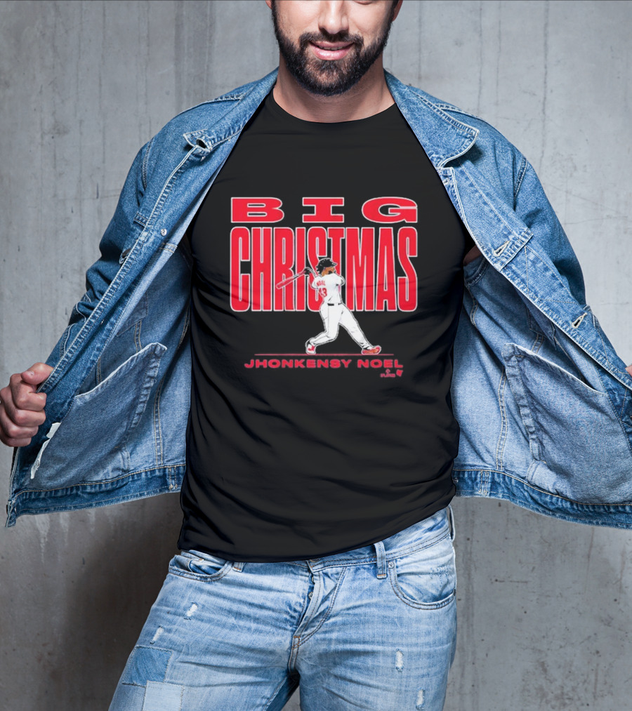 Jhonkensy Noel Big Christmas Baseball Player Swing T-Shirt