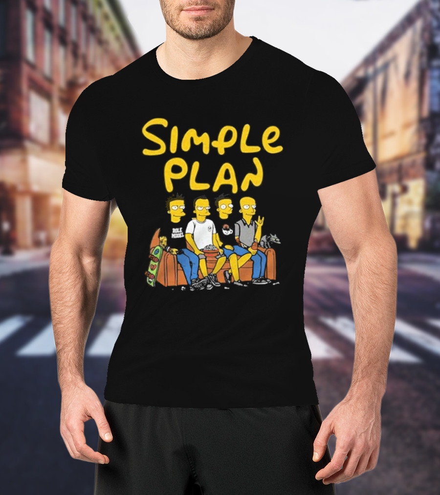 Simple Plan Cartoon Band North American Tour T-Shirt