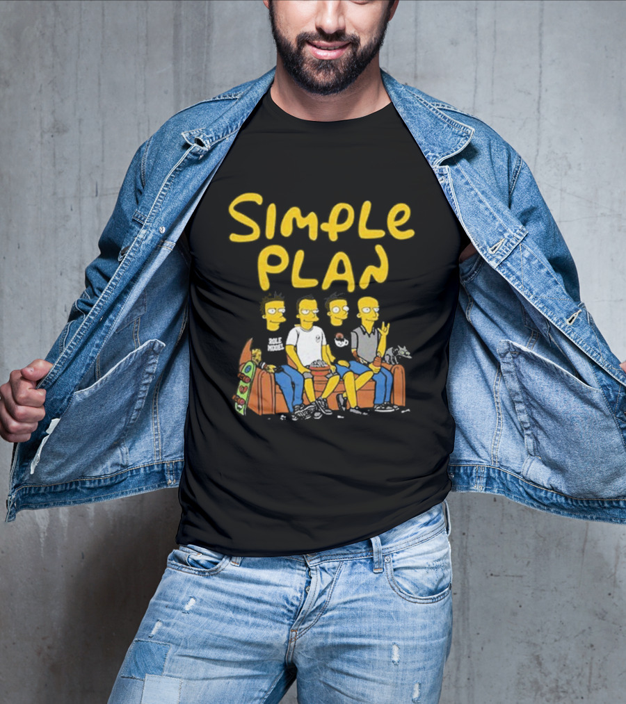 Simple Plan Cartoon Band North American Tour T-Shirt