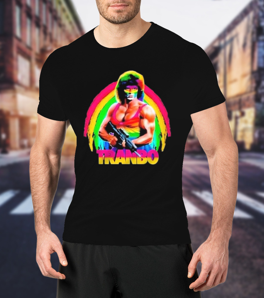 Rambo Tranbo Rainbow Warrior Bold Colors T-Shirt