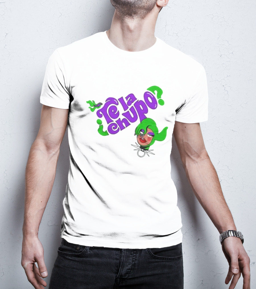 Te La Chupo Question Mark With Green Hair Character T-Shirt