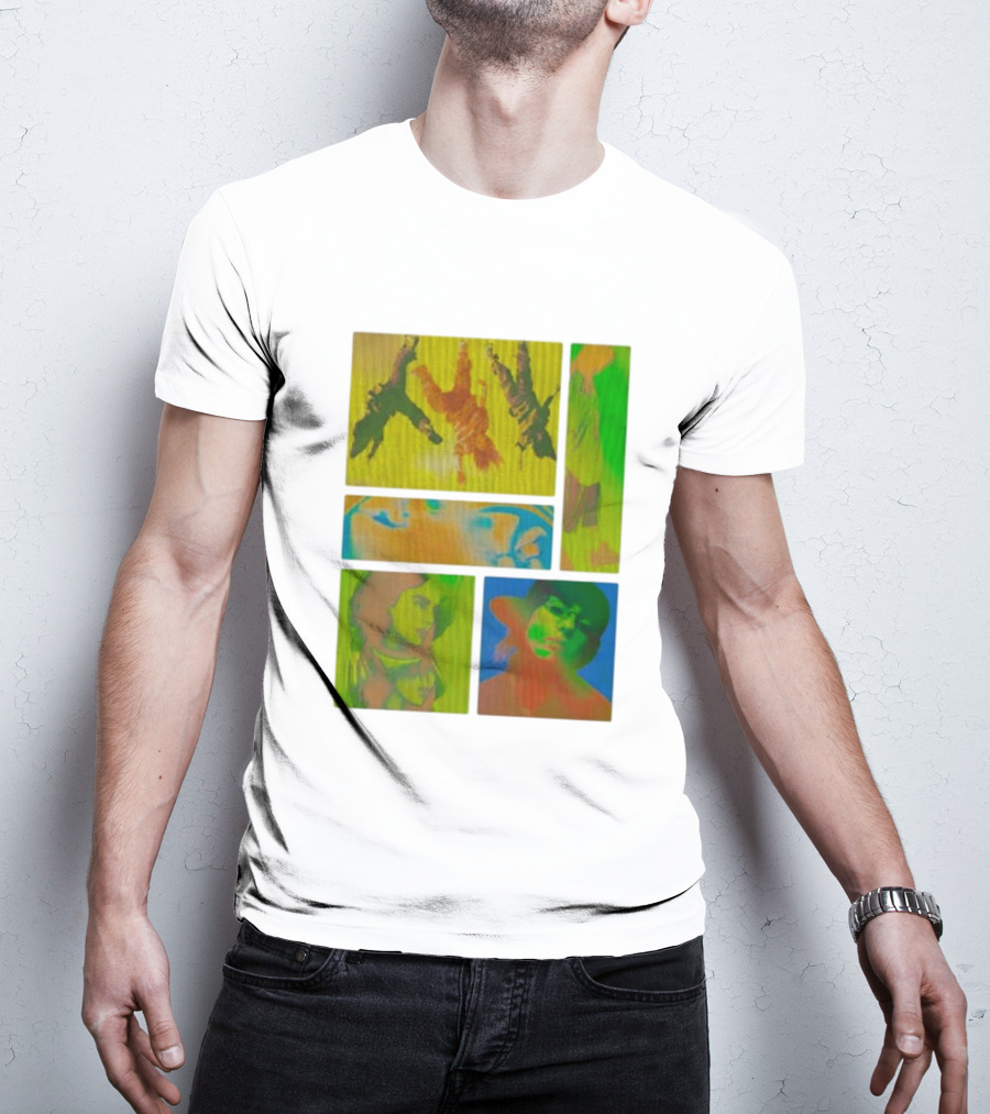 Billie Eilish Birds Of A Feather Collage Thermal Five-Panel Abstract Portraits Multicolor T-Shirt