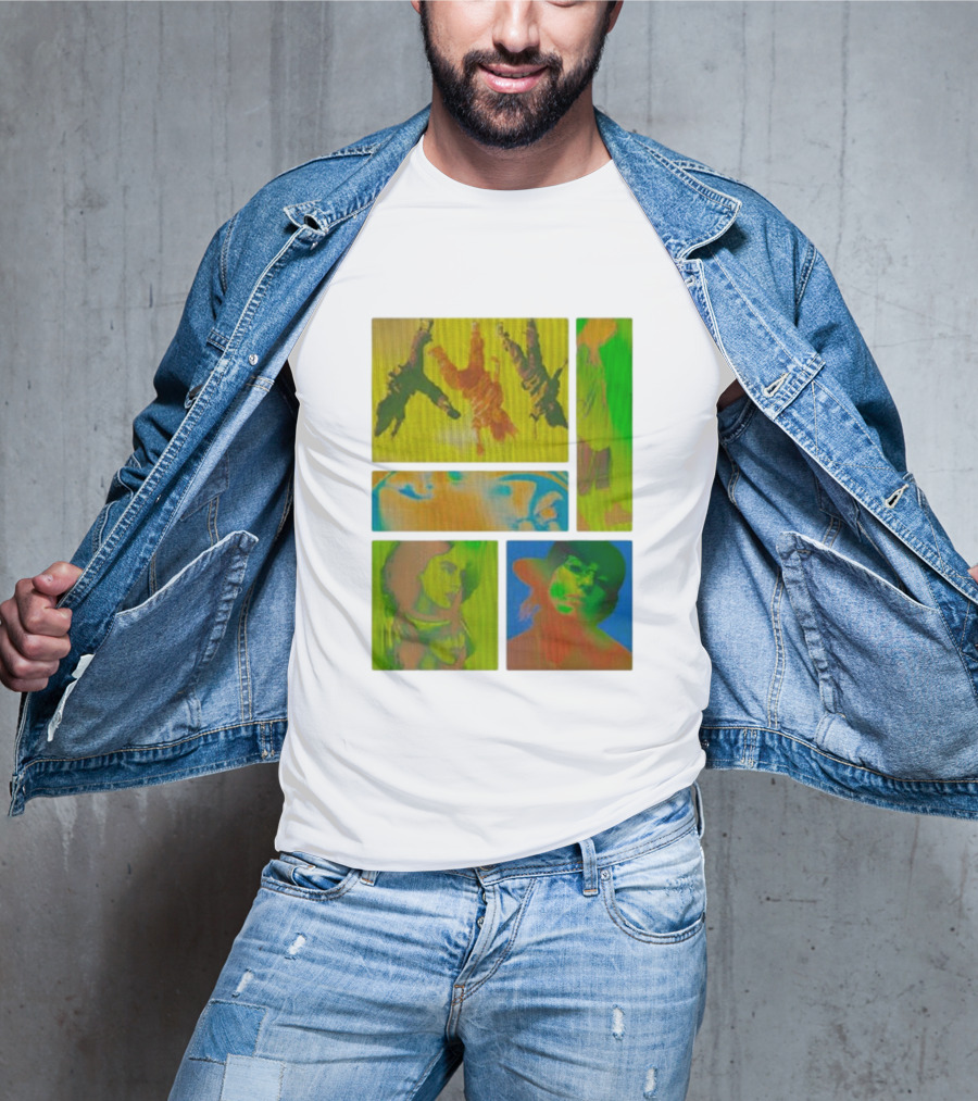 Billie Eilish Birds Of A Feather Collage Thermal Five-Panel Abstract Portraits Multicolor T-Shirt