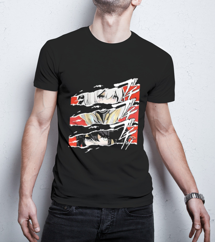 Honkai Star Rail Character Split Faces Ripple Effect T-Shirt