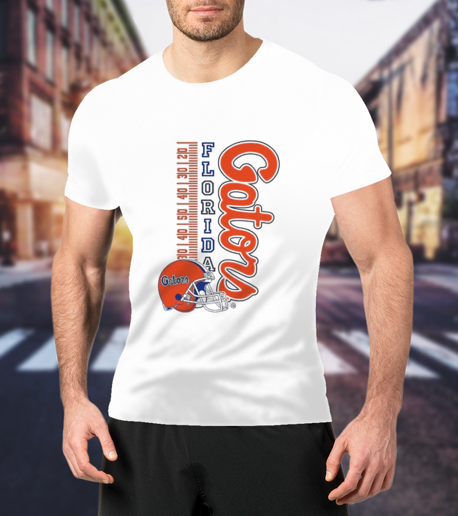 Florida Gators Football Helmet Scoreboard T-Shirt