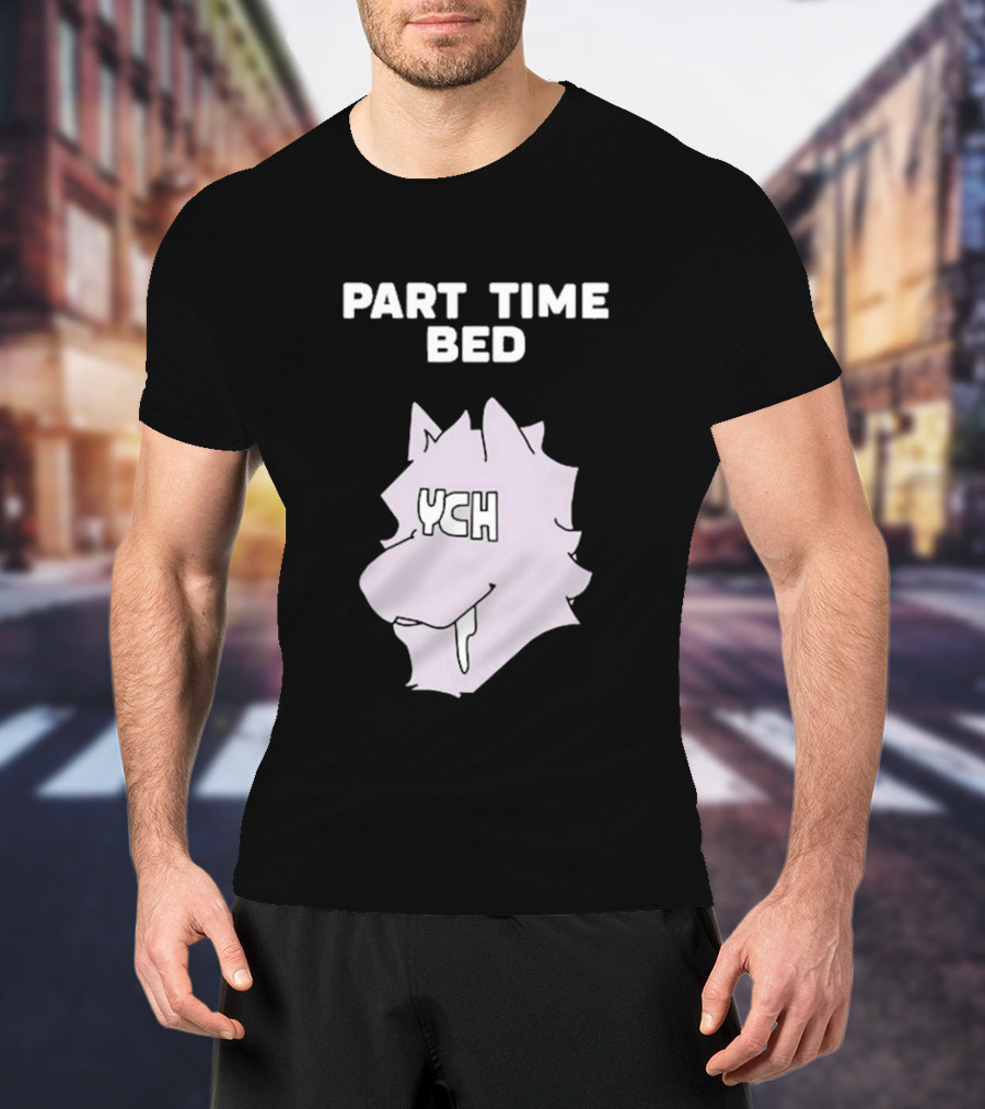 Gustav Indycar Part Time Bed YCH Wolf Head T-Shirt