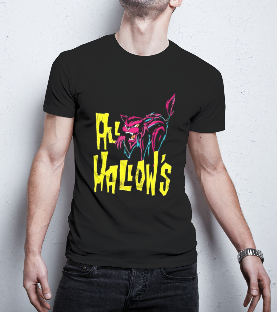 All Hallow's Afireinside Cat T-Shirt