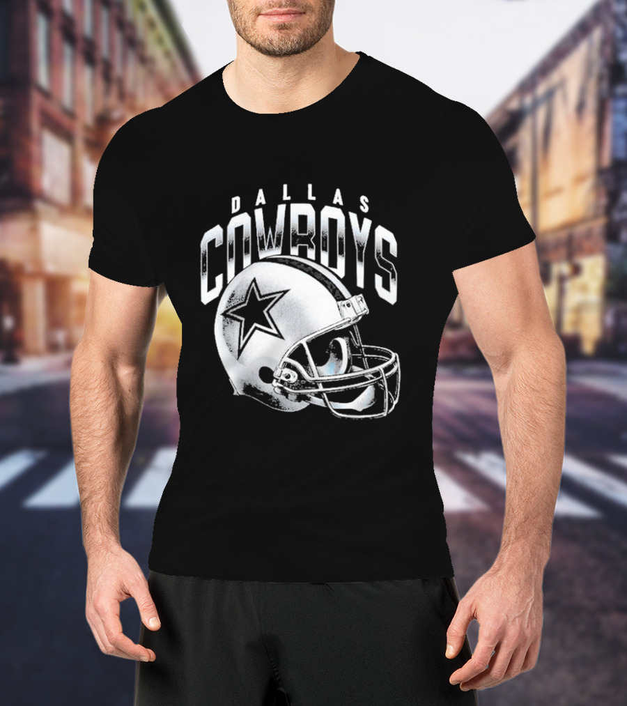 Dallas Cowboys Silver Star Helmet T-Shirt