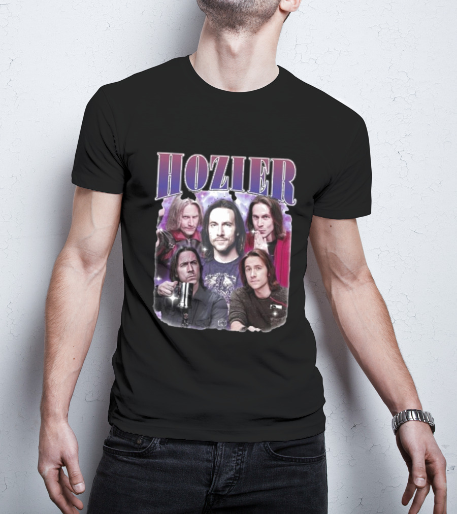 Hozier Music Hozier Matt Mercer Starry Background Collage T-Shirt