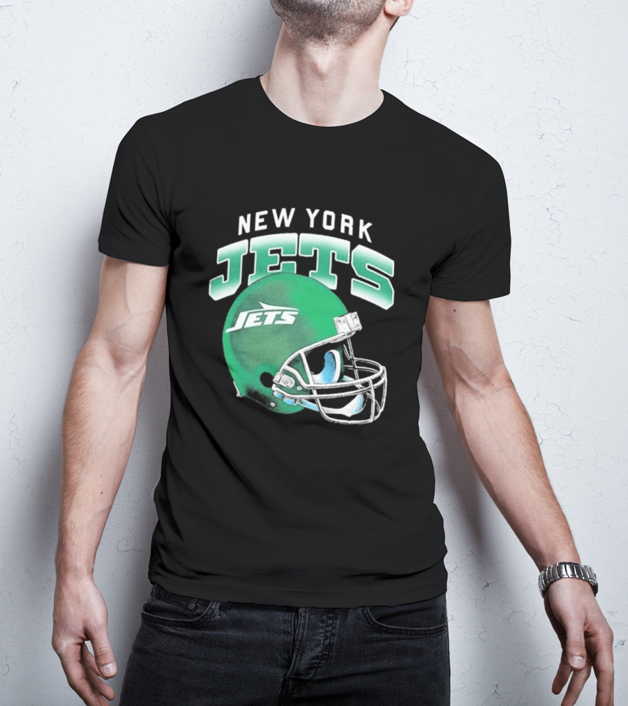 New York Jets Green Gradient Helmet T-Shirt