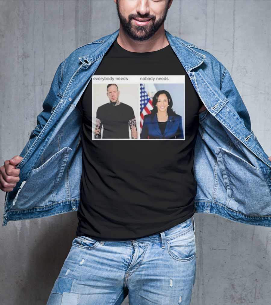 Everybody Needs Nobody Needs American Flag Tattoo Jacket T-Shirt