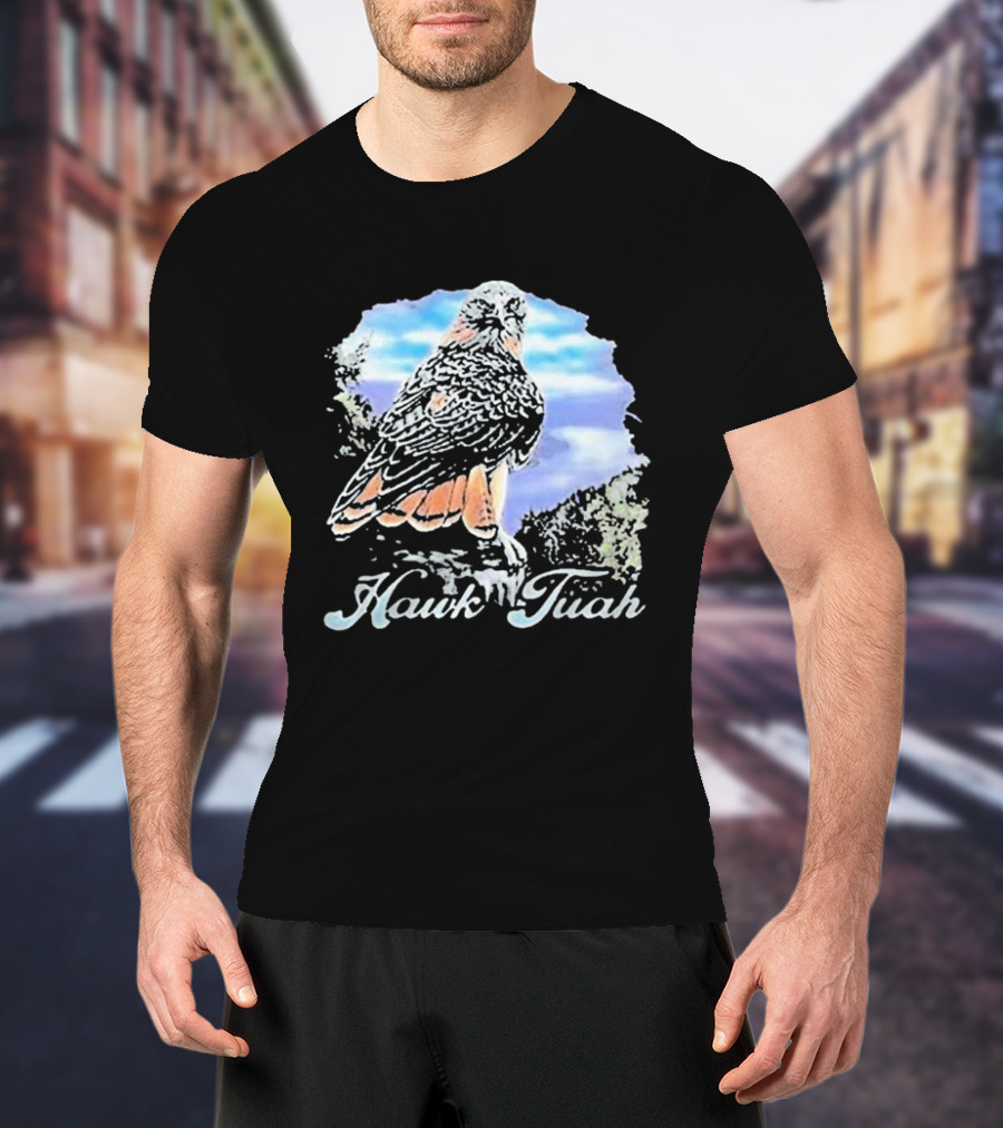 Hawk Tuah Scenic 70s Vintage Style Bird T-Shirt