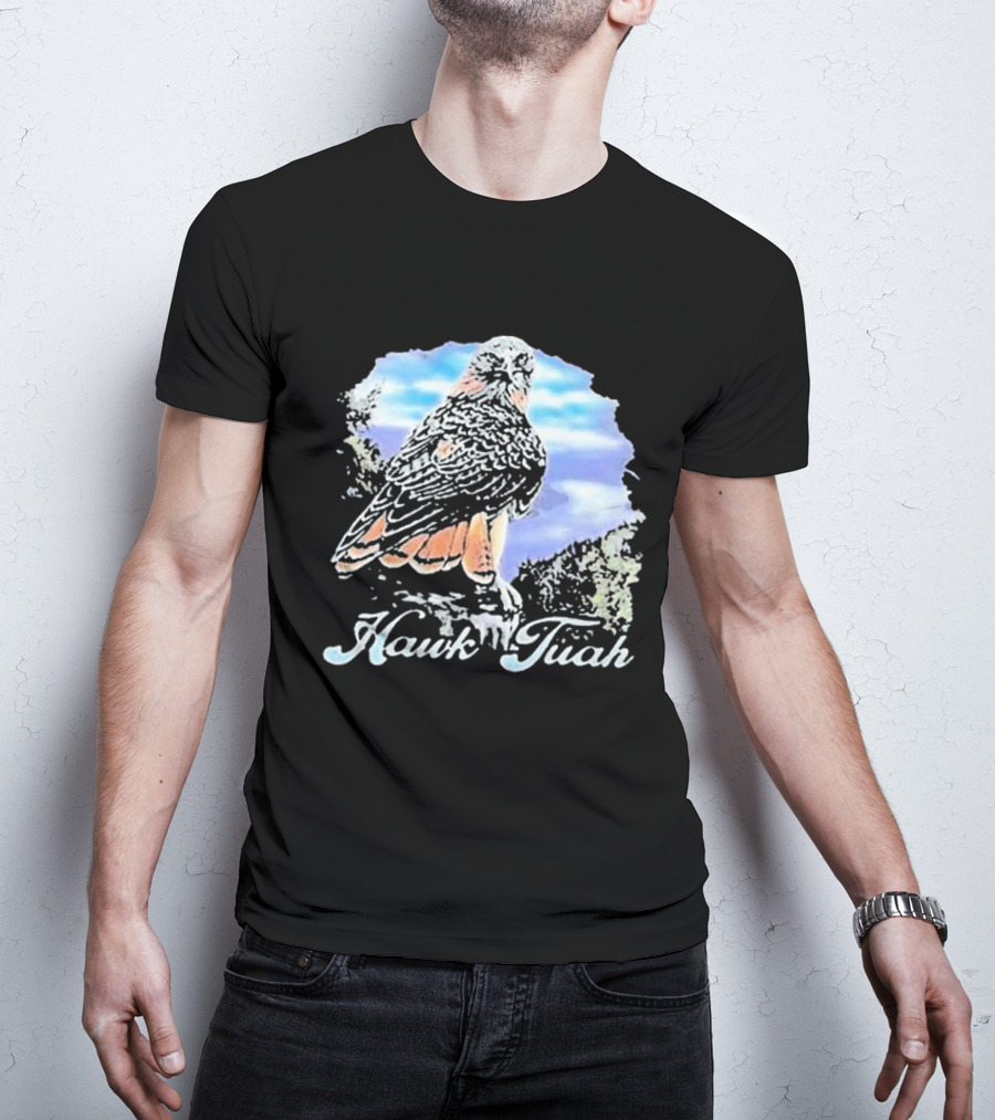 Hawk Tuah Scenic 70s Vintage Style Bird T-Shirt