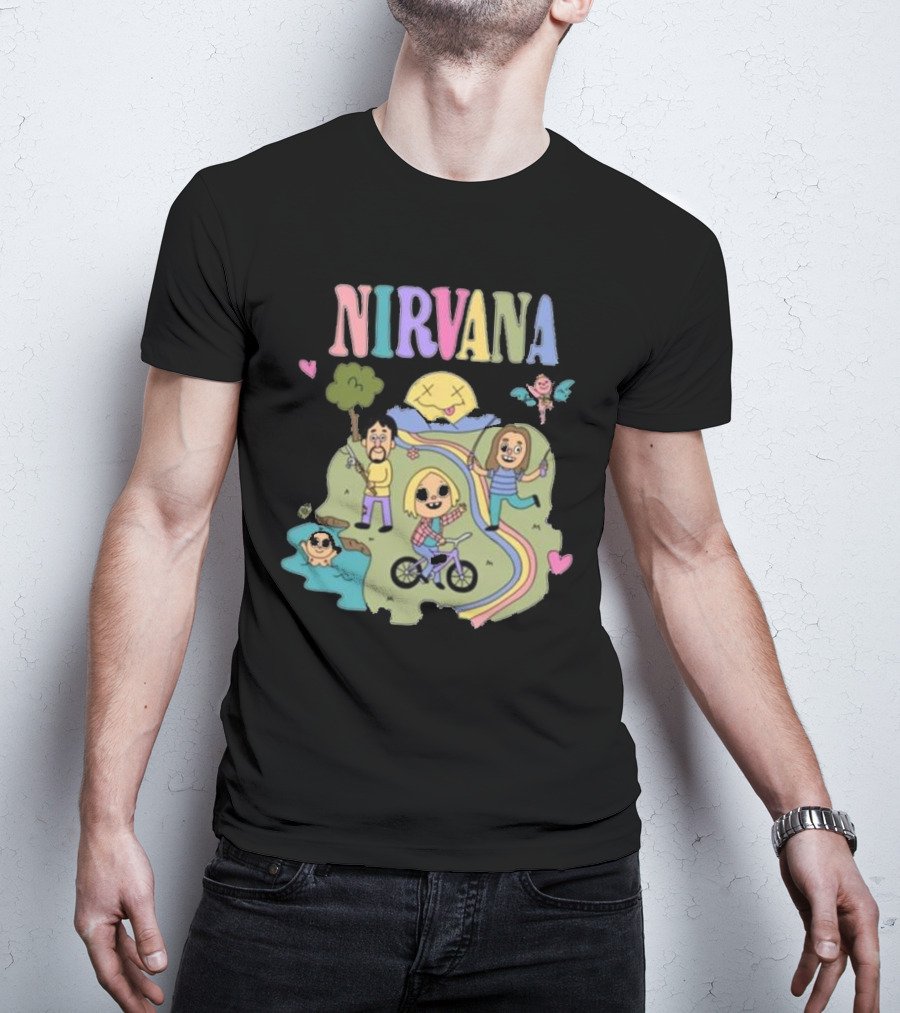 Nirvana Sean Solomon Cartoon Band T-Shirt