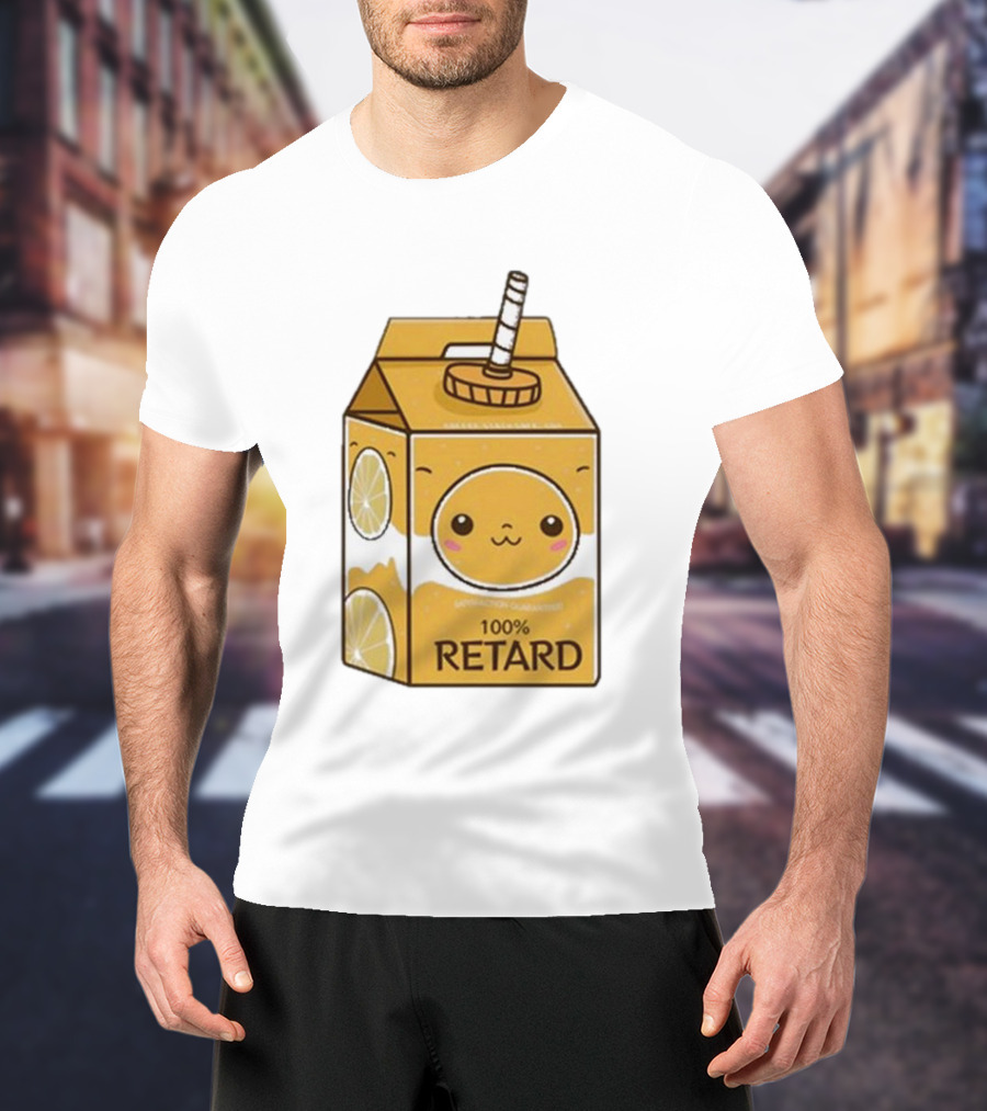Satisfaction Guaranteed 100 Retard Lemon Juice Box Kawaii Face T-Shirt