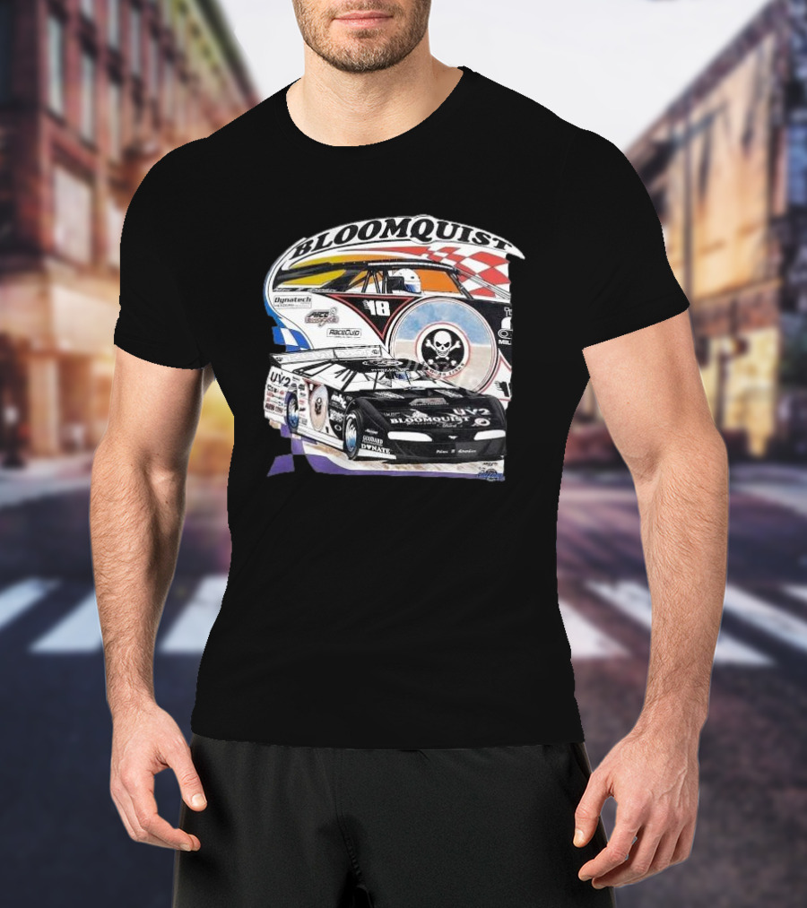 1998 Scott Bloomquist Dirt Late Model Champion Bloomquist Racing UV2 Dynatech Skulls Racing Graphics T-Shirt