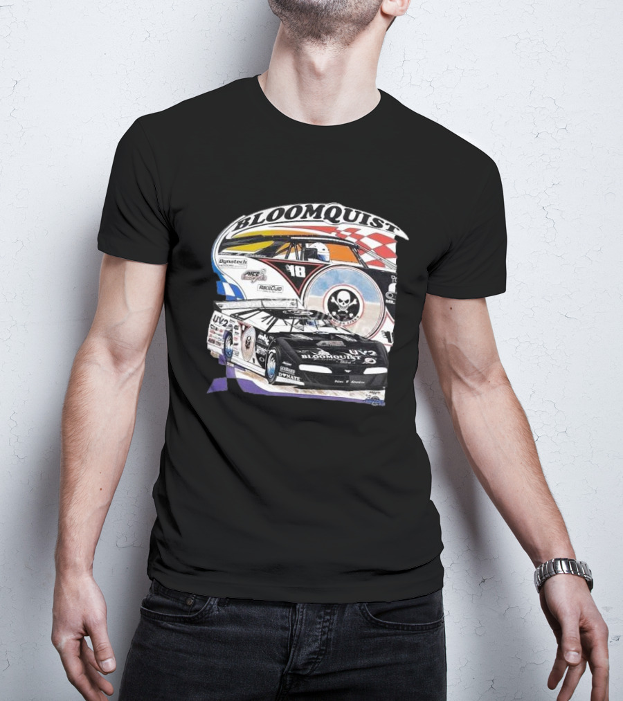 1998 Scott Bloomquist Dirt Late Model Champion Bloomquist Racing UV2 Dynatech Skulls Racing Graphics T-Shirt