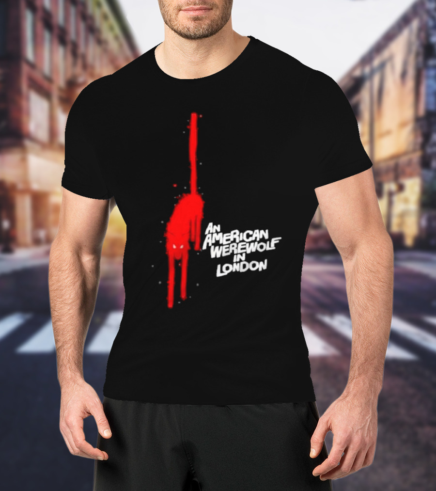 An American Werewolf In London Retro Horror Movie Red Cat T-Shirt