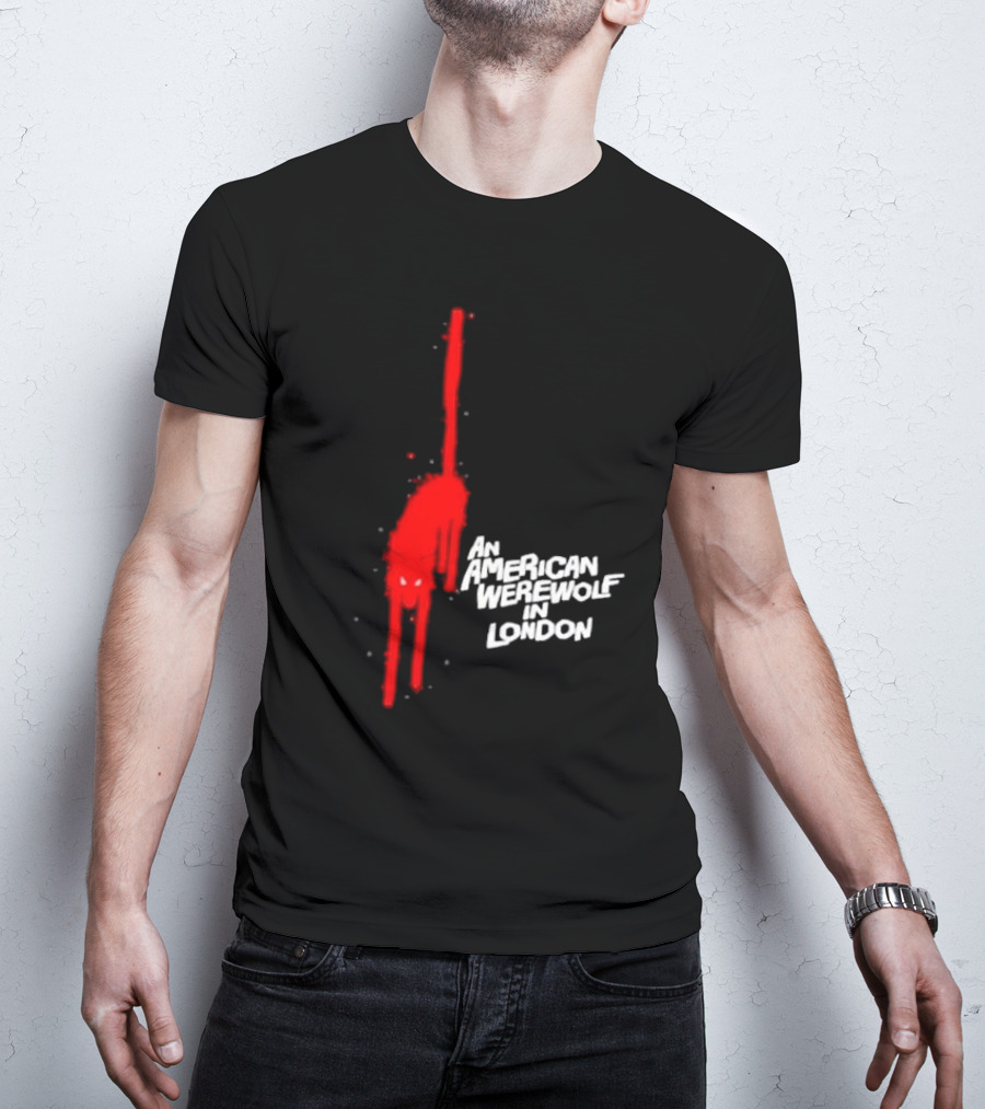 An American Werewolf In London Retro Horror Movie Red Cat T-Shirt