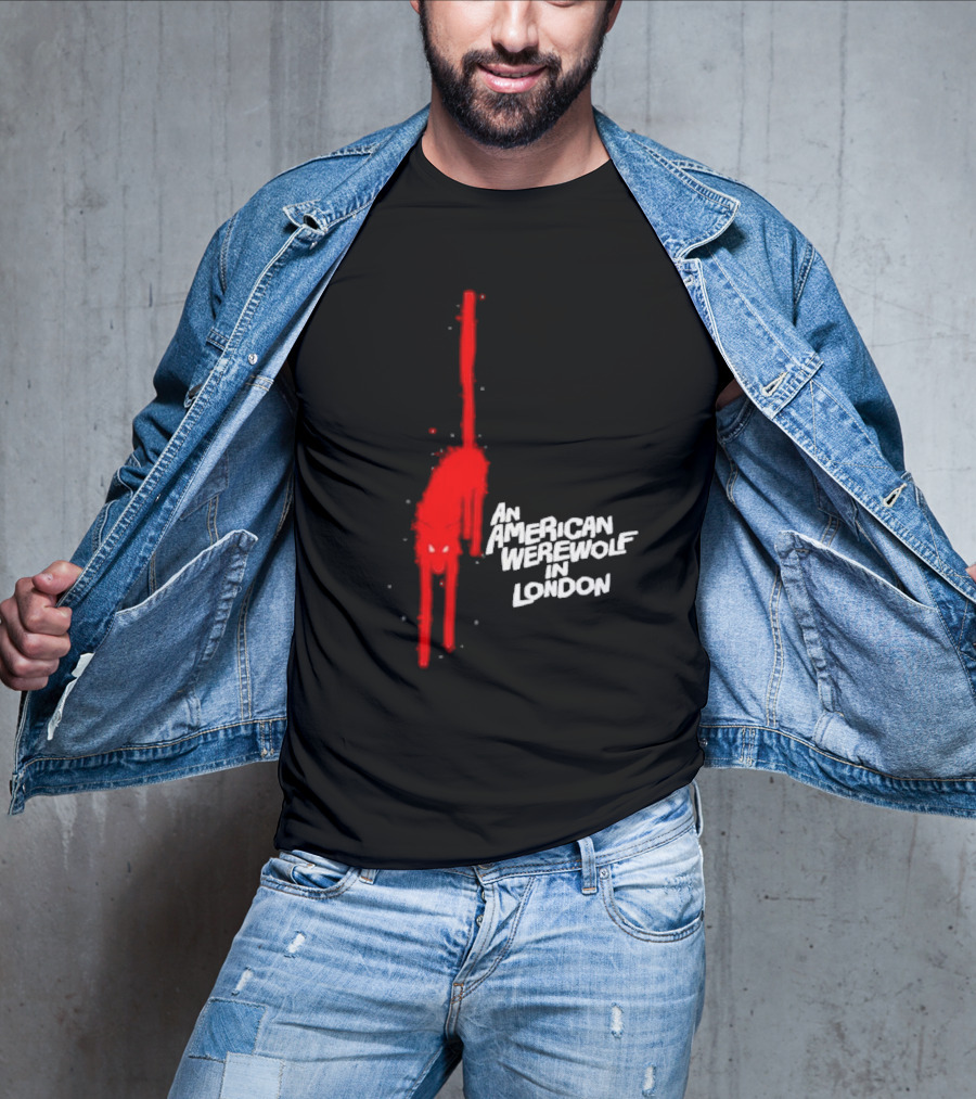 An American Werewolf In London Retro Horror Movie Red Cat T-Shirt