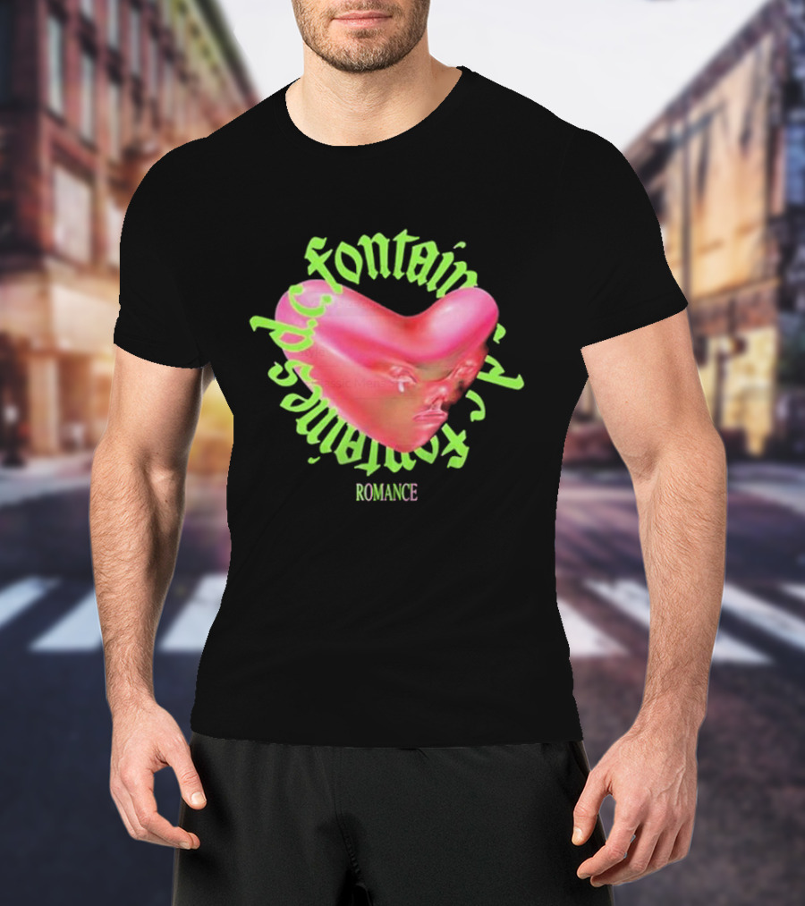 Fred Again X Fontaines DC Romance Heart Face T-Shirt