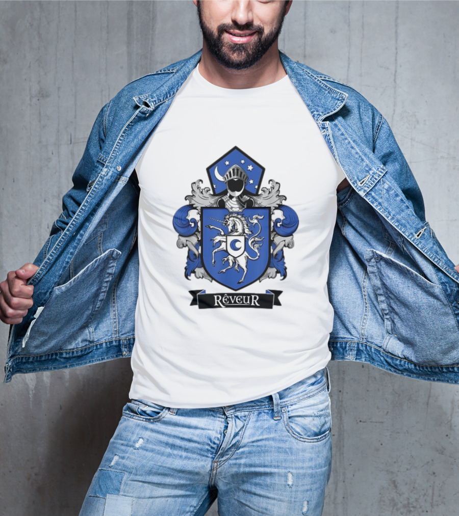 Rêveur House Of Dreamers RCA Givers School Spirit Unicorn Coat Of Arms T-Shirt
