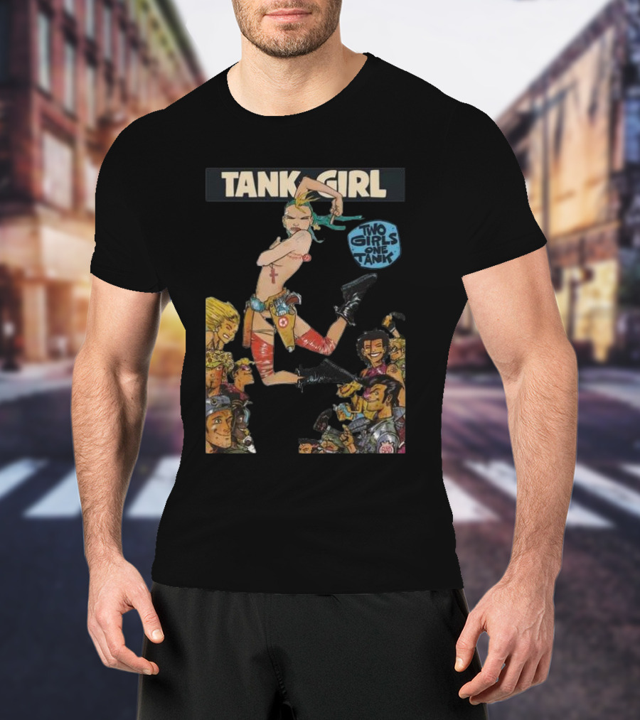 Tank Girl Two Girls One Tank Comic Art Adventure Iconic Characters T-Shirt