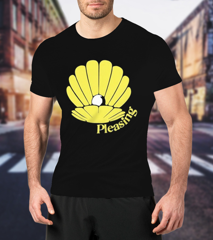 Pleasing Clam Yellow Shell With Pearl T-Shirt