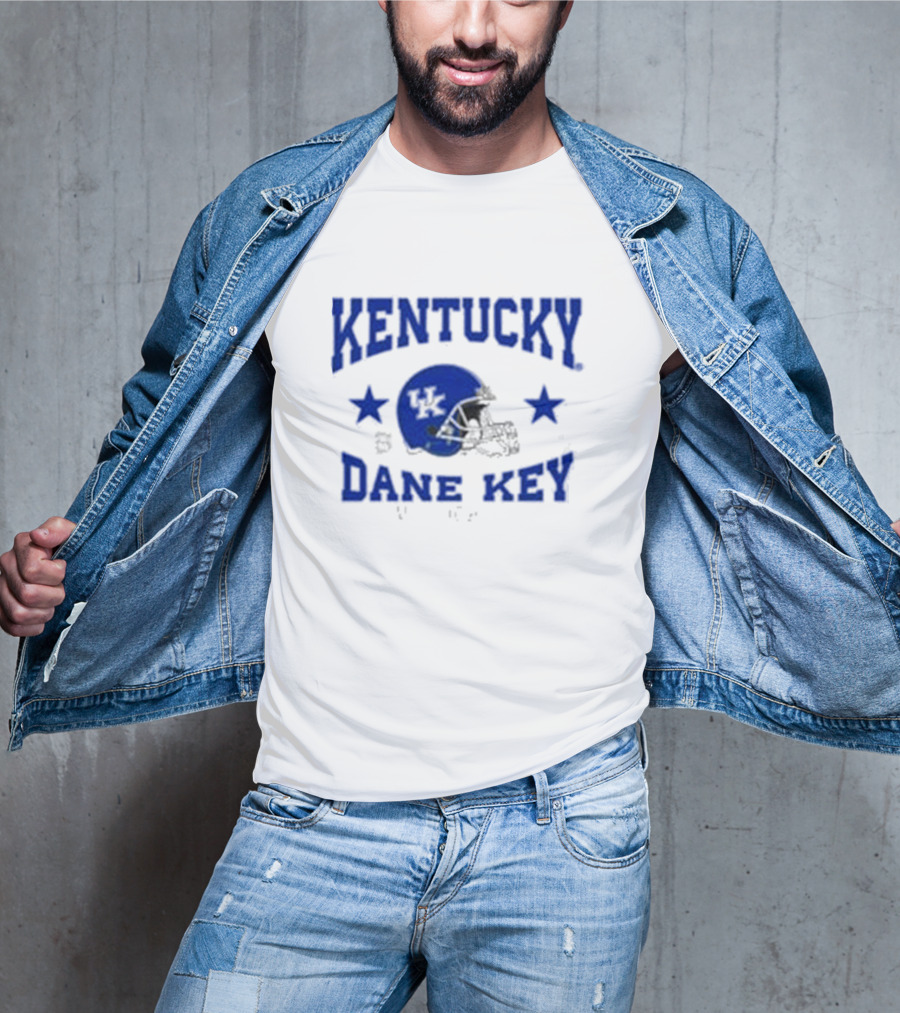 Kentucky Dane Key Football Helmet Stars T-Shirt