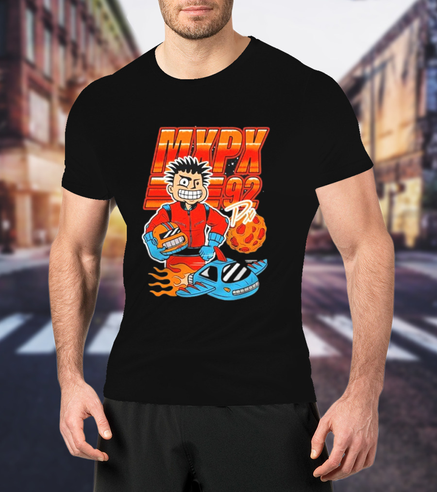 MXPX 92 PX Racing Cartoon Character With Space T-Shirt