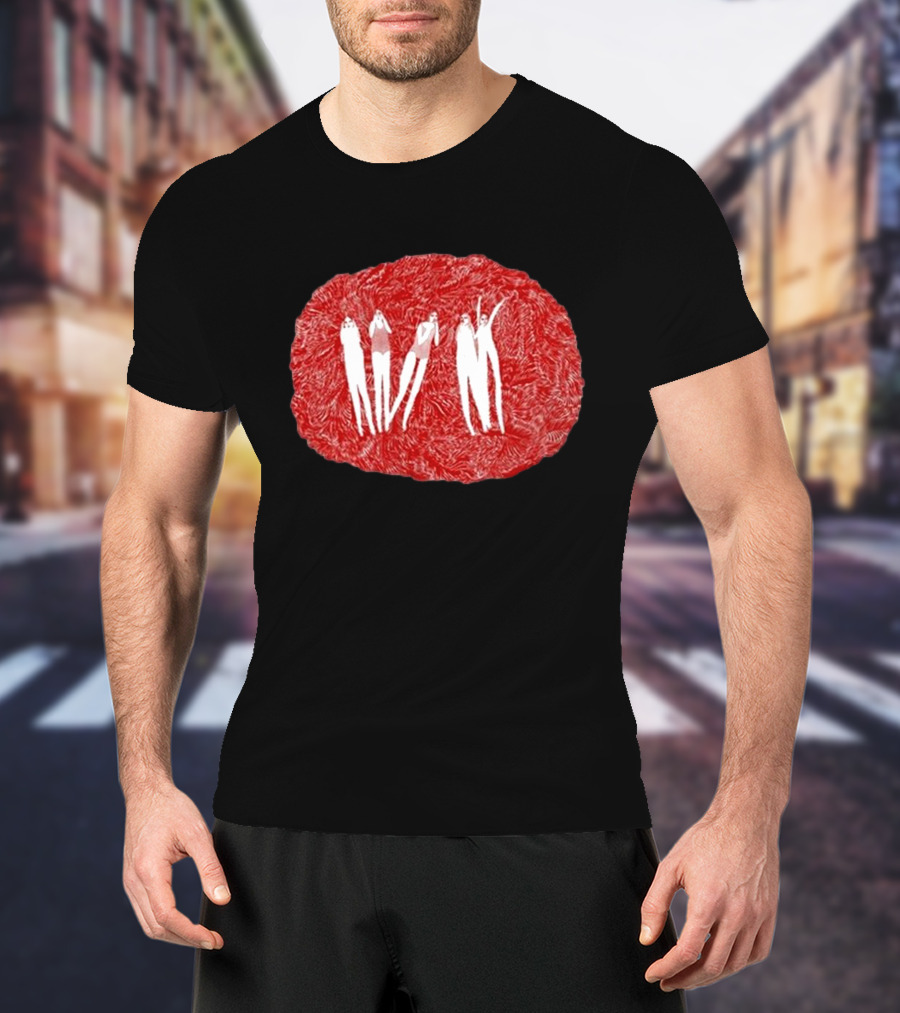 Burn Your Fire For No Witness Silhouettes On Red Texture T-Shirt
