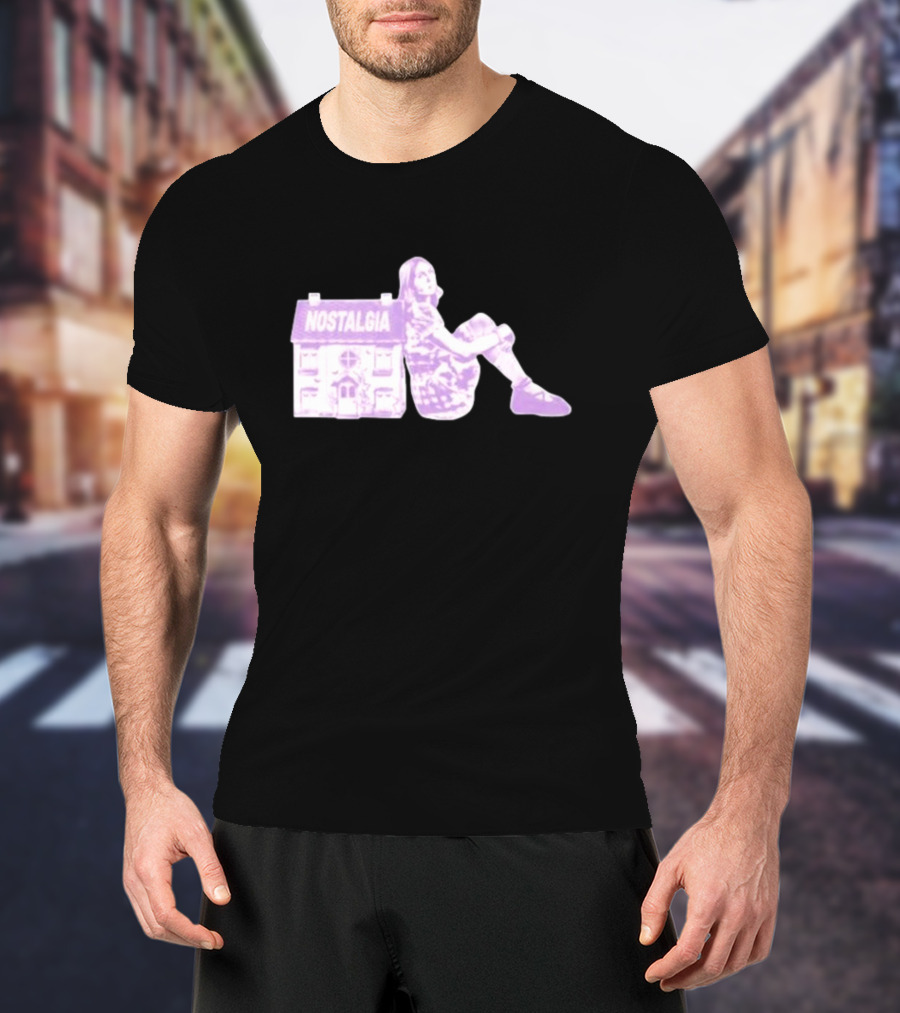 Nostalgia House Girl Silhouette In Purple Tone T-Shirt