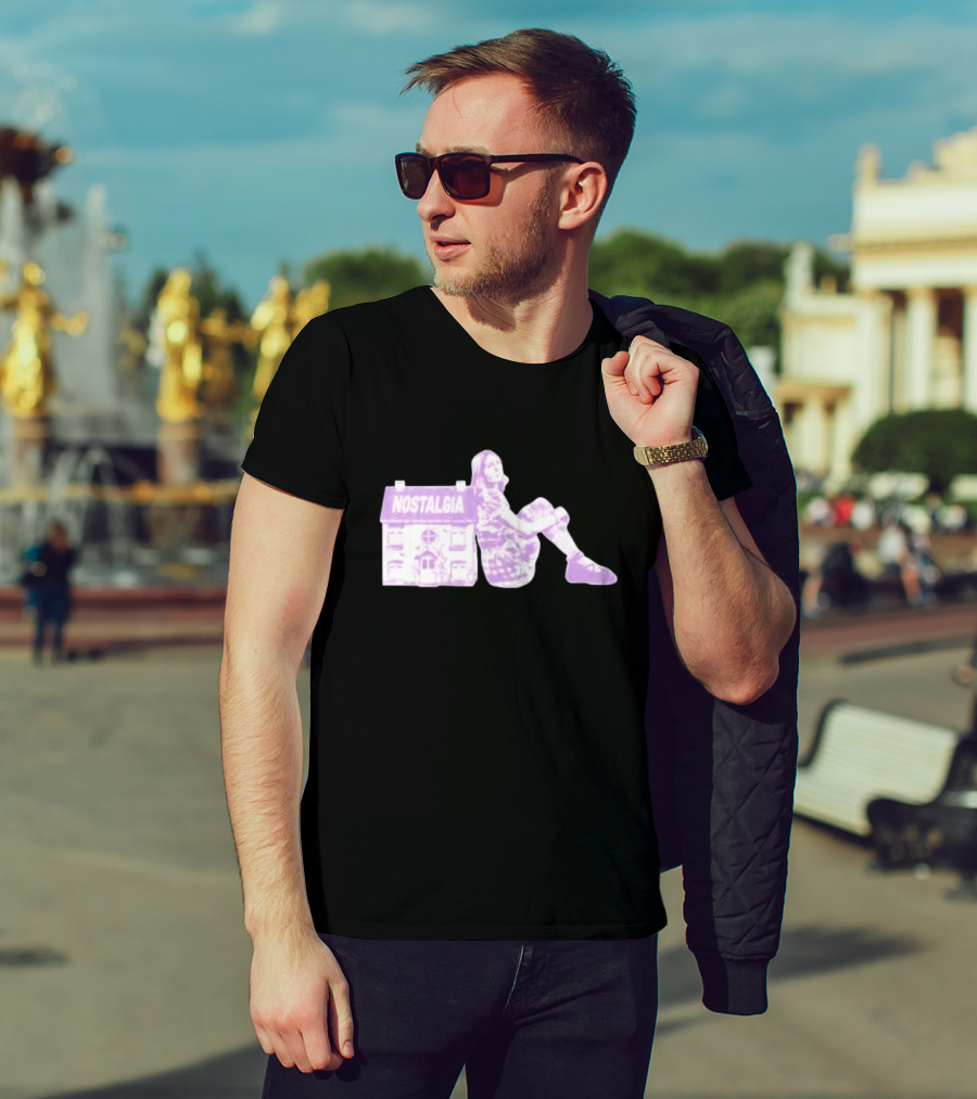 Nostalgia House Girl Silhouette In Purple Tone T-Shirt
