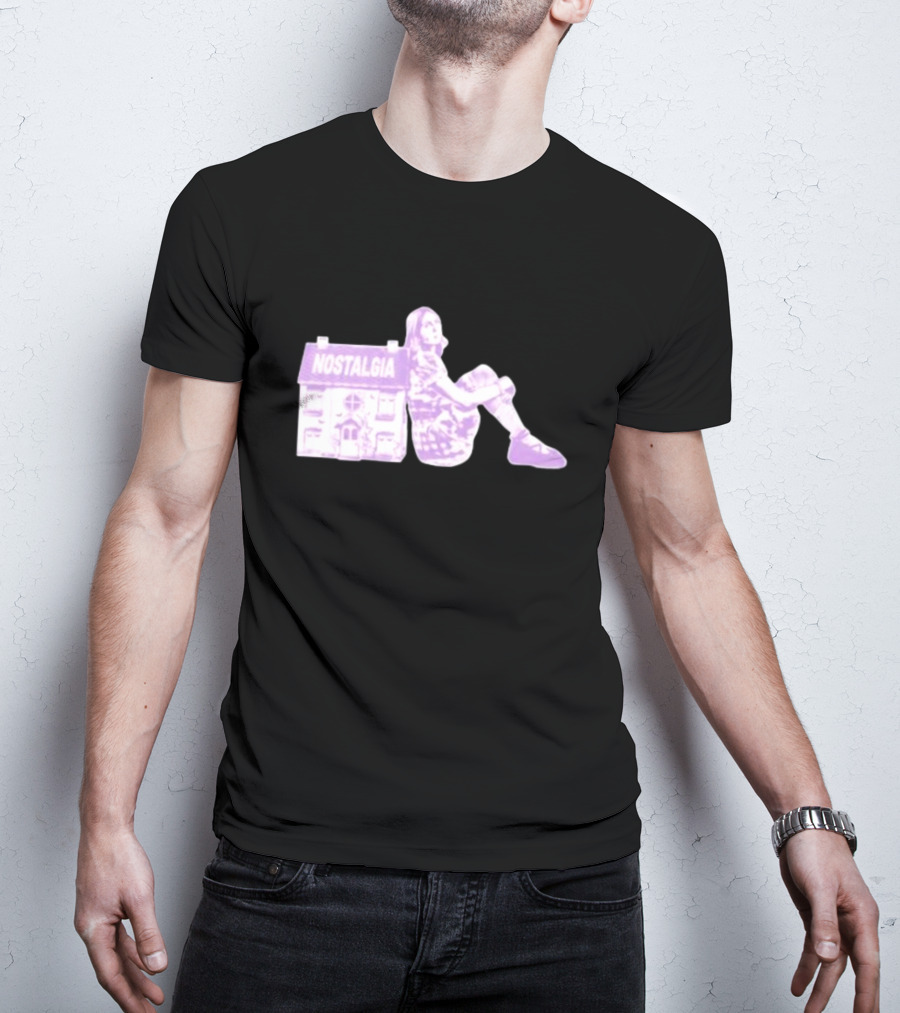 Nostalgia House Girl Silhouette In Purple Tone T-Shirt