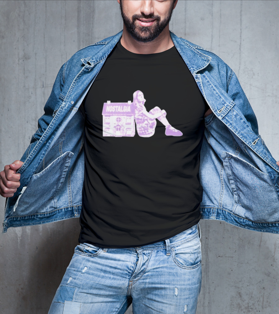 Nostalgia House Girl Silhouette In Purple Tone T-Shirt