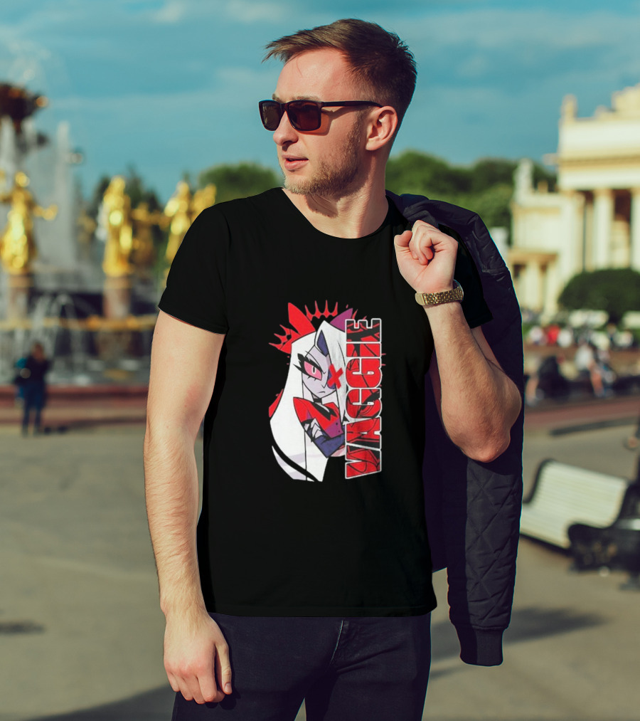 Hazbin Hotel Vaggie Red And White Character T-Shirt