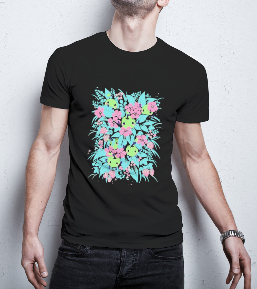 Stardew Valley Junimo Forest Guardians Floral T-Shirt