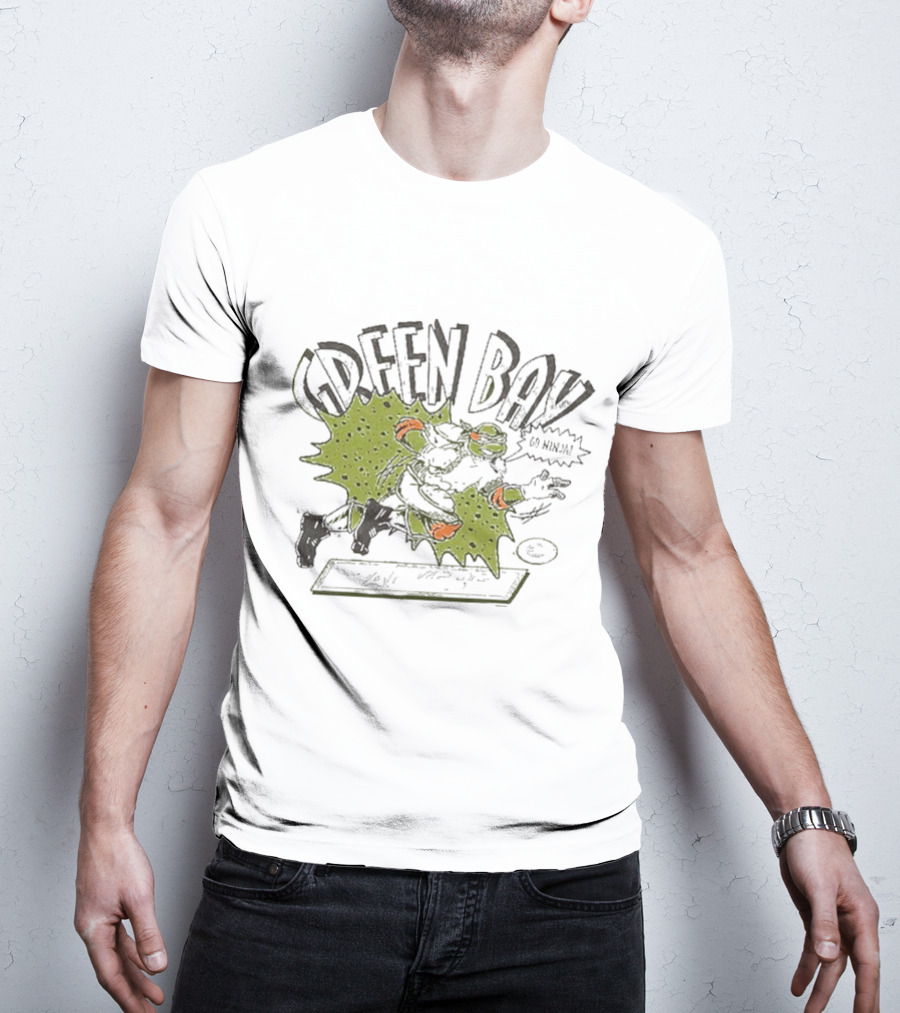 Green Bay Go Ninja Michelangelo T-Shirt