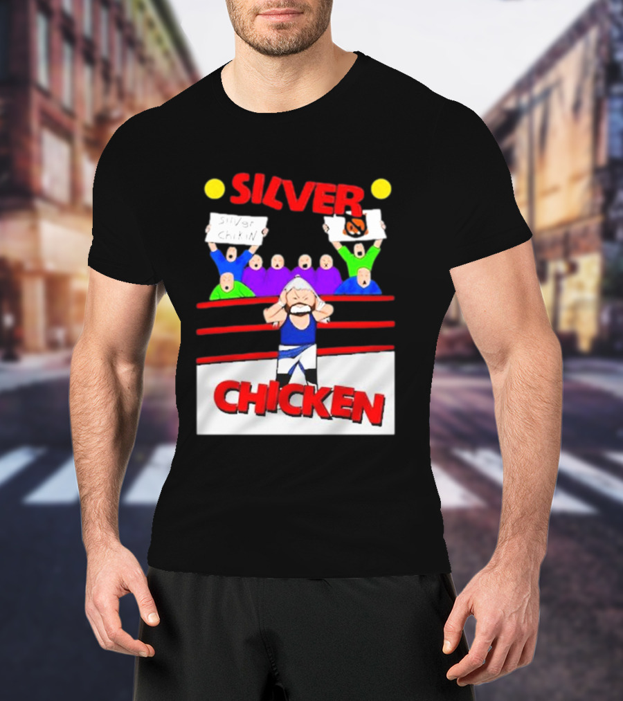 Silver Fox Ringside Champion Silver Chicken Fans T-Shirt
