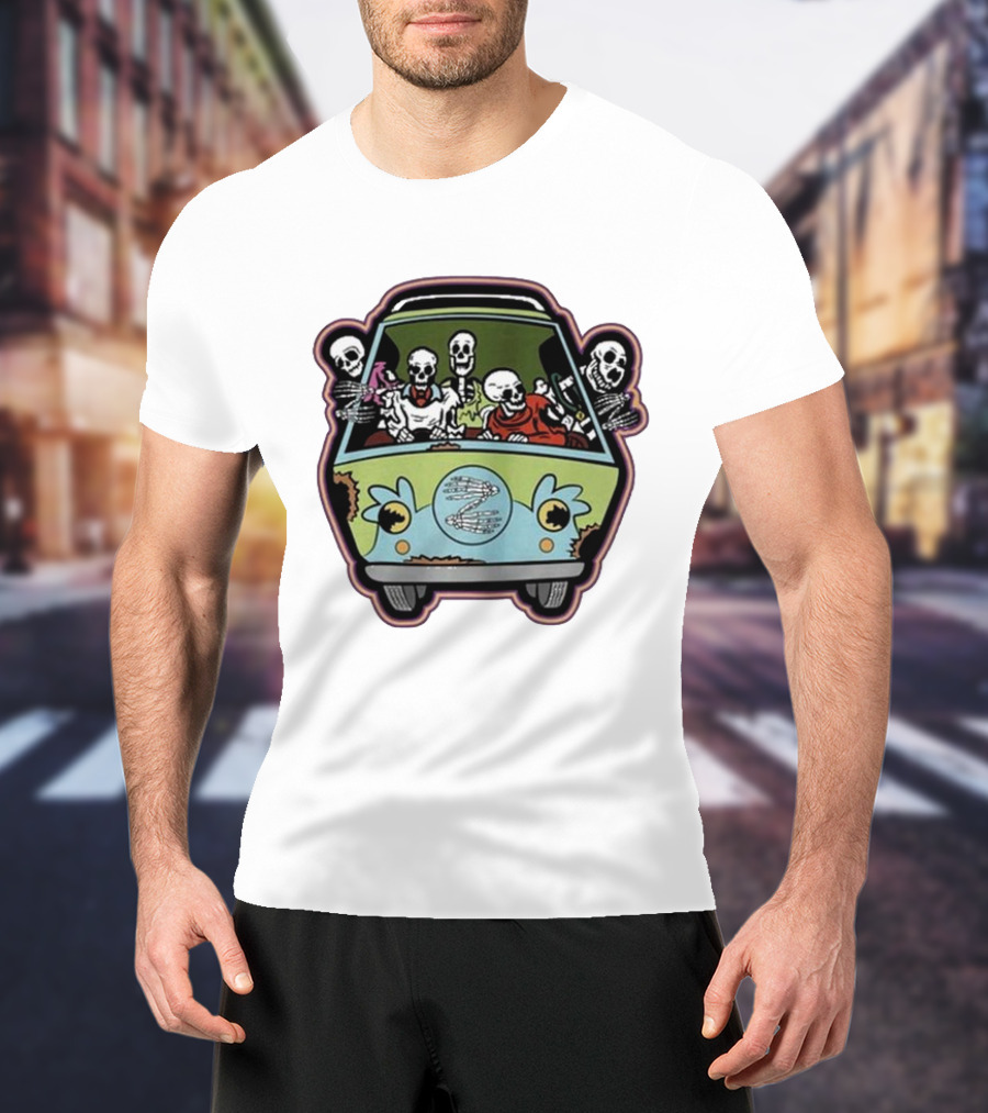 Deadbeats Inc Skeletons In Van T-Shirt