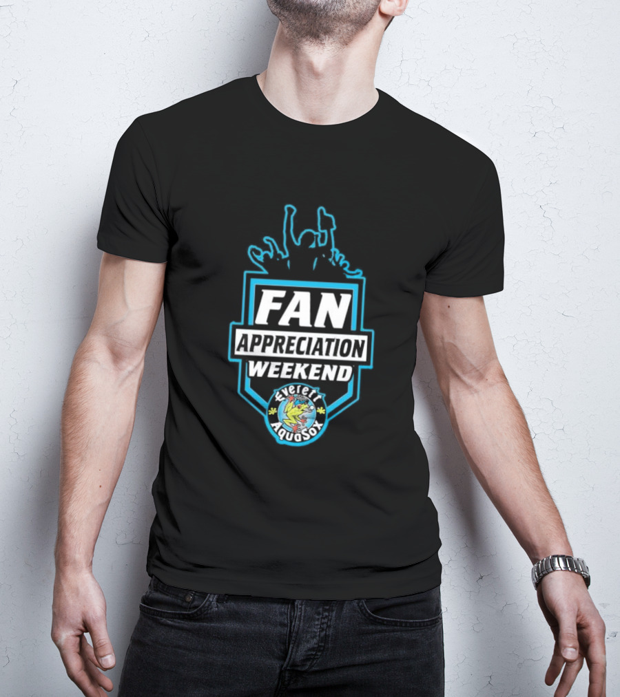 Fan Appreciation Weekend Everett AquaSox Baseball Event Celebration T-Shirt