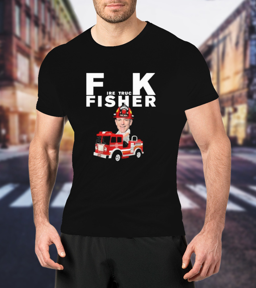 Fisher Fire Truck Dumpster Fire Dept T-Shirt