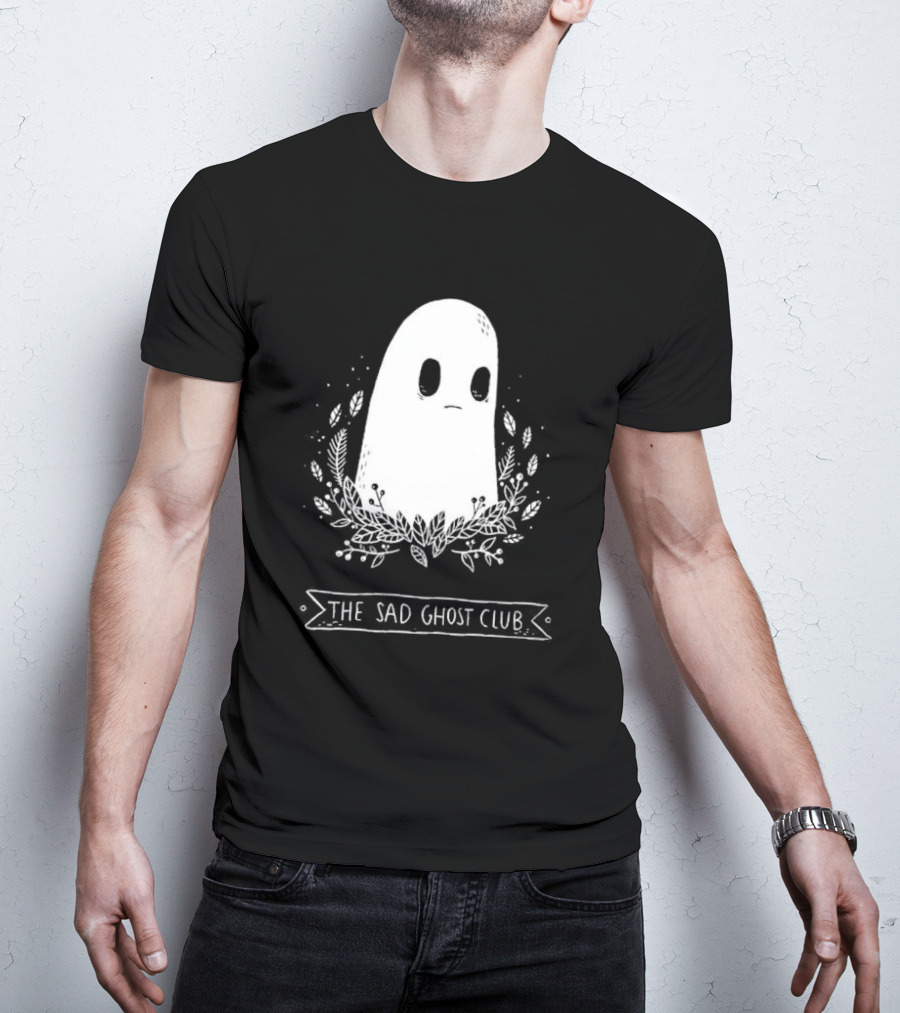 The Sad Ghost Club First Ever Ghost Surrounded By Floral Elements T-Shirt