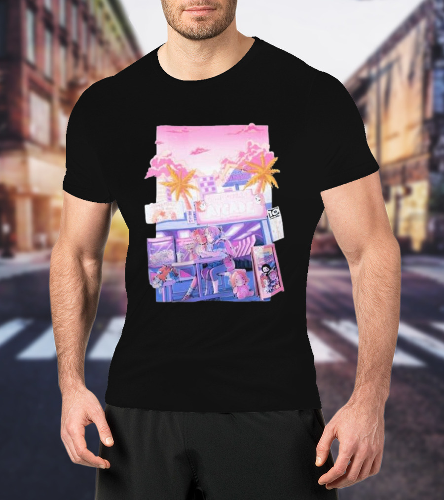 Game Grumps Arcade Neon Palm Trees T-Shirt