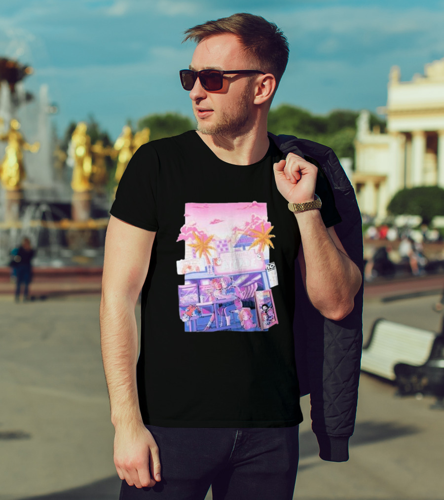 Game Grumps Arcade Neon Palm Trees T-Shirt