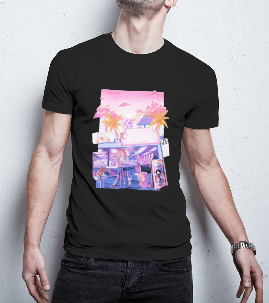 Game Grumps Arcade Neon Palm Trees T-Shirt