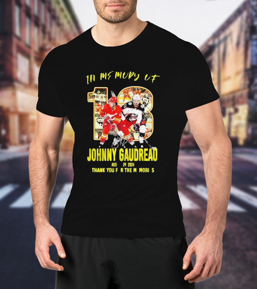 Johnny Gaudreau 13 In Memory Thank You For The Memories Aug 29 T-Shirt