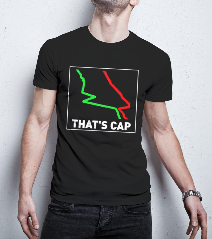 James Pettus That's Cap Red And Green Zigzag Lines T-Shirt